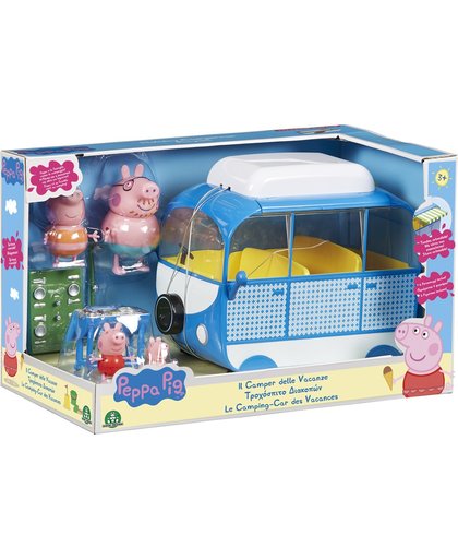 Peppa Pig op vakantie - Camping-car met 4 speelfiguren