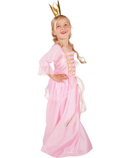 Roze prinseskostuum voor meisjes - Verkleedkleding - Maat 140/152