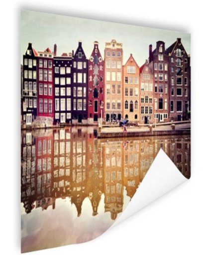 FotoCadeau.nl - Typische gevels reflectie in het water Poster 120x80 cm - Foto print op Poster (wanddecoratie)