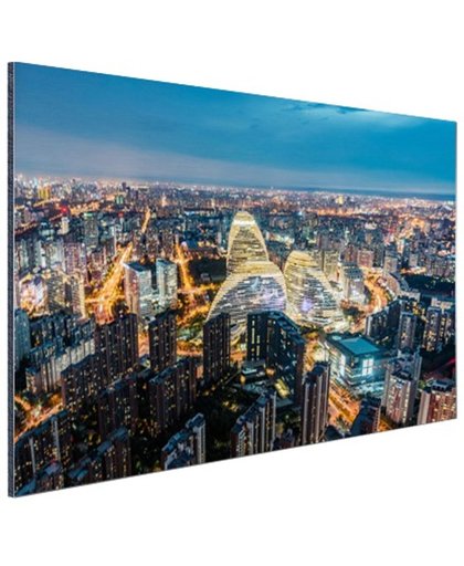 Luchtfoto van Beijing skyline Aluminium 180x120 cm - Foto print op Aluminium (metaal wanddecoratie)