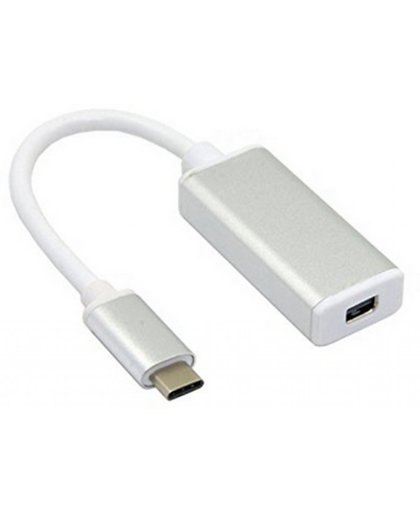 Adapter USB C 3.1 naar Mini Display poort / Zilver / HaverCo