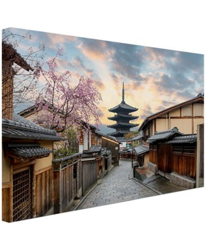 Sannen Zaka Street in Japan Azie Canvas 180x120 cm - Foto print op Canvas schilderij (Wanddecoratie)