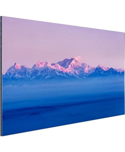 Himalaya tijdens zonsopgang Aluminium 180x120 cm - Foto print op Aluminium (metaal wanddecoratie)