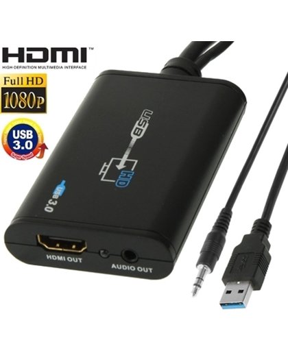USB 3.0 naar HDMI HD Video Leader Converter voor HDTV, ondersteunt Full HD 1080P(zwart)
