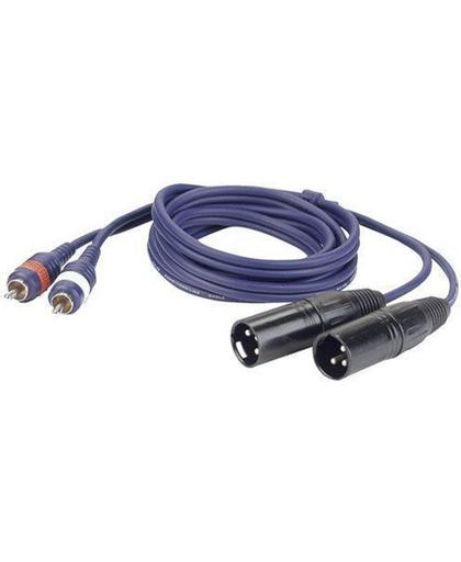 DAP Audio DAP kabel, 2 x XLR Male - 2 x RCA (tulp) Male, 150cm Home entertainment - Accessoires