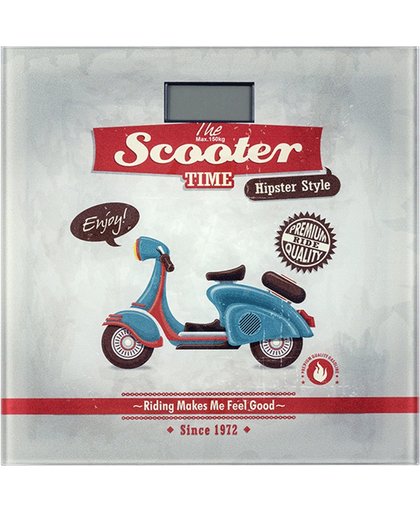 21594100, Badwaage Vintage Scooter, LCD-Display