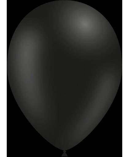 Feestballonnen zwart 26 cm pastel professionele kwaliteit 25 stuks voordeelpak