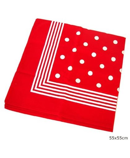 Rode boeren zakdoek met stippen