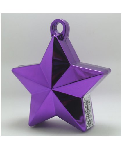 Ballon gewicht in de vorm van een ster metallic purple