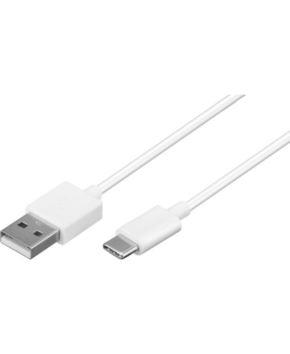 Coretek USB-C naar USB kabel - USB2.0 - wit - 0,25 meter