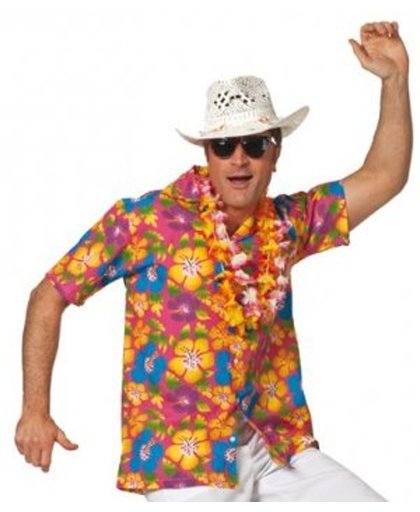 Party Hawaii Shirt Heren Oranje - XXL