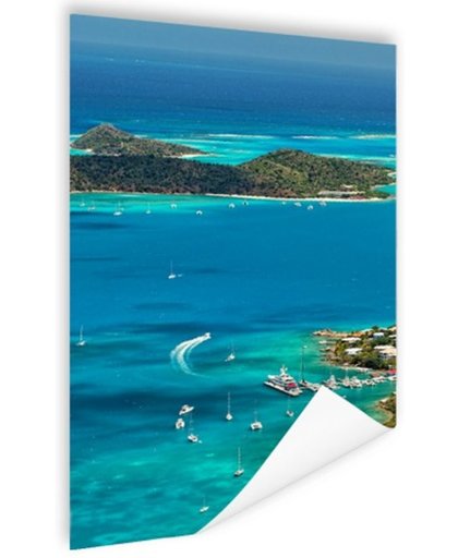 FotoCadeau.nl - Caribische haven Poster 120x180 cm - Foto print op Poster (wanddecoratie)