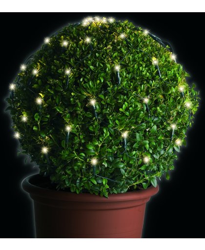 LED Netverlichting - diameter 50 cm - met 80 lampjes - groen snoer