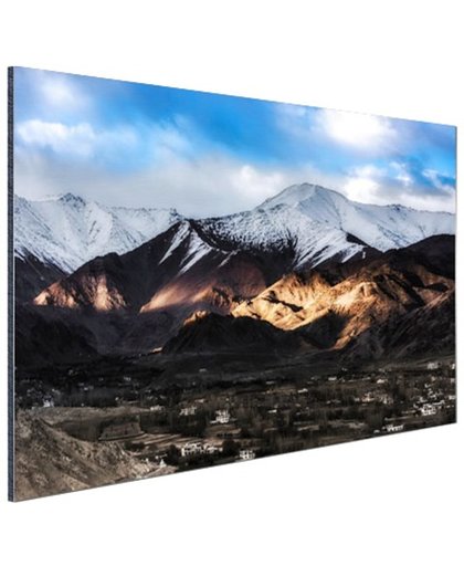 FotoCadeau.nl - Leh Ladakh stad vlakbij Himalaya Aluminium 90x60 cm - Foto print op Aluminium (metaal wanddecoratie)