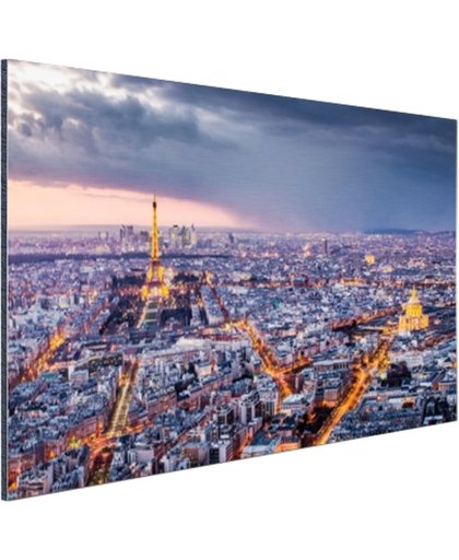 FotoCadeau.nl - Parijs vanuit de lucht Aluminium 90x60 cm - Foto print op Aluminium (metaal wanddecoratie)