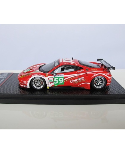 BBR 1:43 Ferrari 458 Italia GT2 Luxury Racing nr. 59 - 24h Le Mans 2011 - Limited Edition exemplaar 04/80