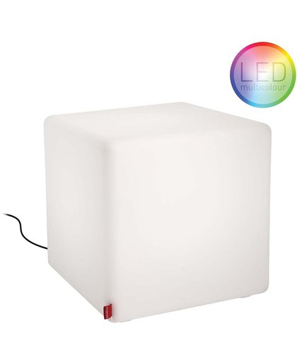 Moree Cube Vierkante Bijzettafel Outdoor LED 44x44 Cm - Wit