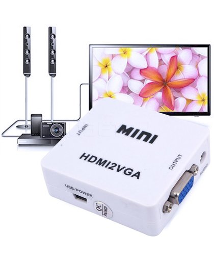 Full HD HDMI Naar VGA Kabel Adapter Converter Verloop Met USB Power Kabel - 1080P Female To Male Video Verloopstekker Omvormer