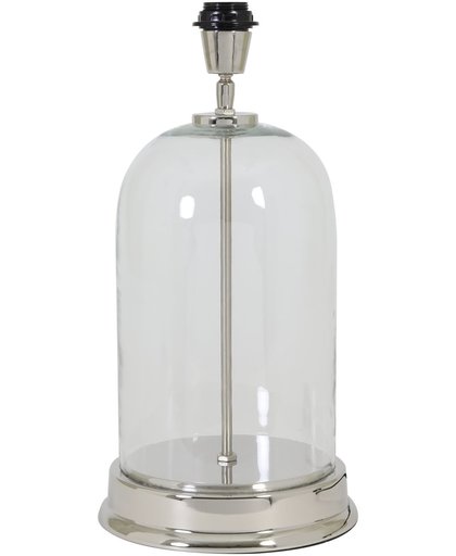 Lampvoet BOUALA - glas helder-nikkel - M