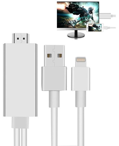 HDMI HDTV kabel voor Apple iPhone X / iPhone 7 /  7 Plus / iPhone 6 / iPhone SE / 5S / 5 / iPad Pro / Air 2017 100% Werking Met Nieuwste Besturingsysteem