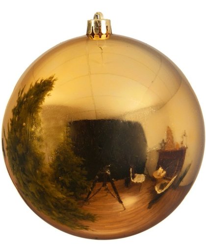 Grote raam/deur decoratie gouden kerstbal van 14 cm