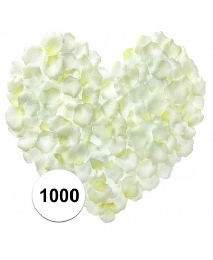 Witte rozenblaadjes 1000 stuks