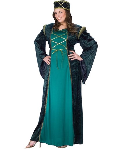 Groen Middeleeuws kostuum voor vrouwen