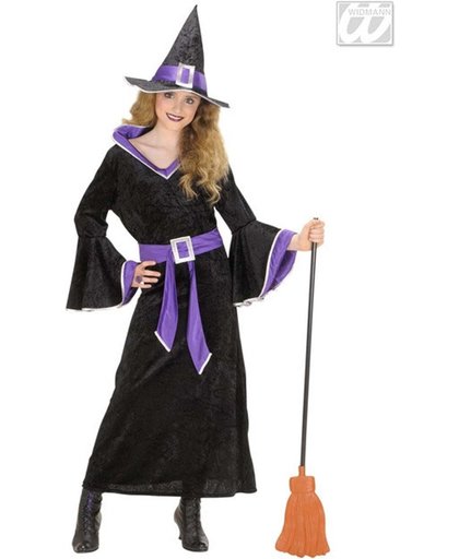 Zwart en paars heks kostuum voor meisjes - Verkleedkleding