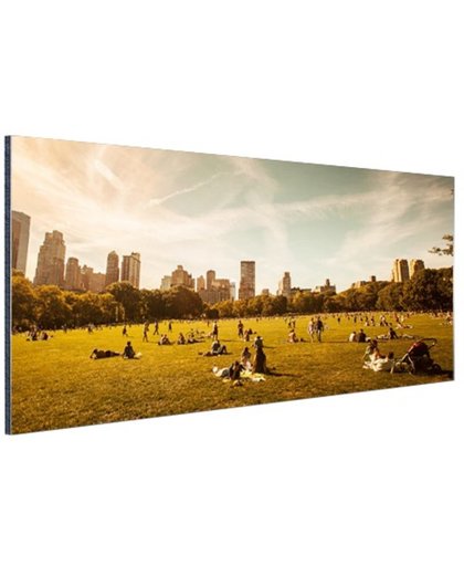 FotoCadeau.nl - Central Park zonnig Aluminium 60x40 cm - Foto print op Aluminium (metaal wanddecoratie)