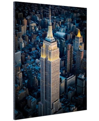FotoCadeau.nl - Empire State Building Manhattan NY Aluminium 60x90 cm - Foto print op Aluminium (metaal wanddecoratie)