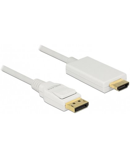DeLOCK 83819 3m DisplayPort HDMI Wit DisplayPort kabel