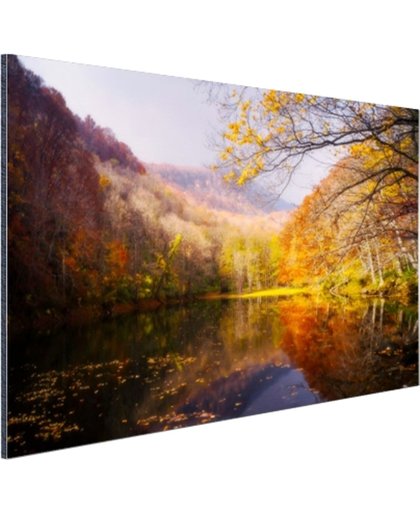 De typische herfstachtige natuur Aluminium 180x120 cm - Foto print op Aluminium (metaal wanddecoratie)