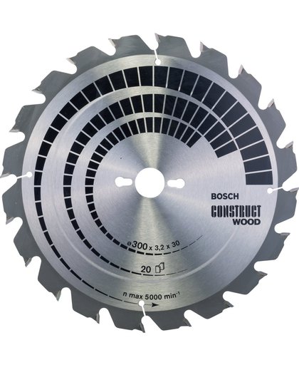 Bosch - Cirkelzaagblad Construct Wood 300 x 30 x 3,2 mm, 20