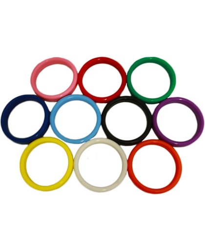 Ballon gewicht in de vorm van een ring verschillende kleuren per 10 stuks