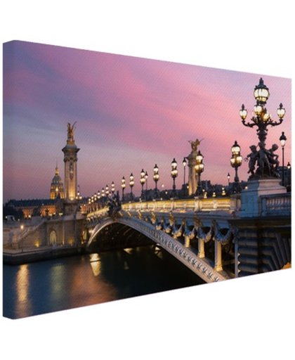Pont Alexandre Parijs Canvas 180x120 cm - Foto print op Canvas schilderij (Wanddecoratie)