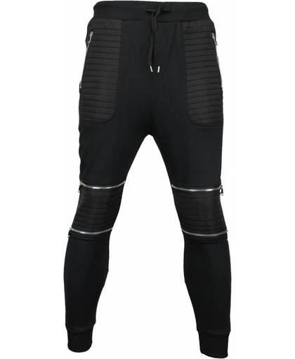 Belman Casual Joggingbroek - Slim Fit Ribbel Exclusive Style - Zwart - Maten: XL
