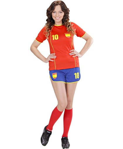 Spaanse voetbalster kostuum voor vrouwen - Verkleedkleding - Large