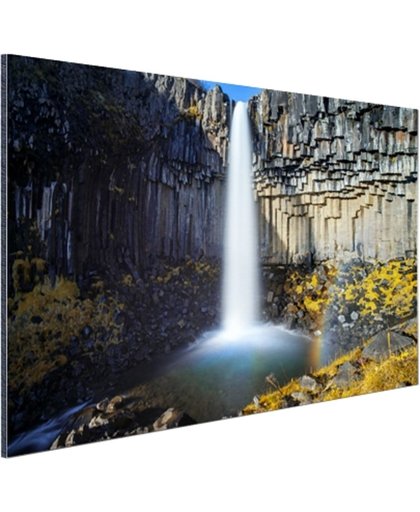 Svartifoss waterval in IJsland Aluminium 180x120 cm - Foto print op Aluminium (metaal wanddecoratie)