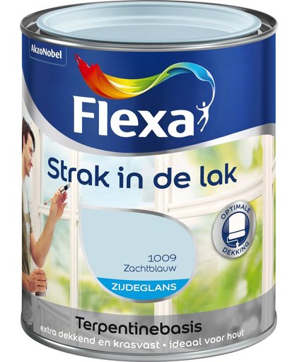 Flexa Strak In De Lak Zijdeglans - Zachtblauw - 0,75 liter