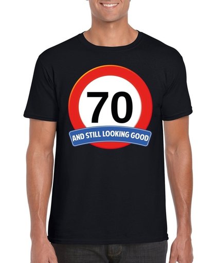 70 jaar and still looking good t-shirt zwart dames en heren 2XL