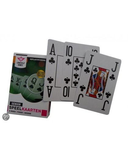 3x Senioren ( EXTRA GROTE INDEX ) speelkaarten Bridge Poker