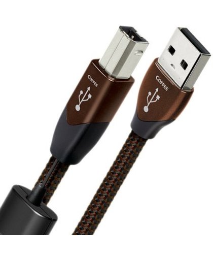 AudioQuest 1.5m Coffee USB A-B USB-kabel 1,5 m USB B Mannelijk Zwart
