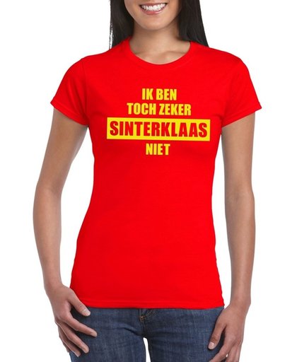 Sint shirt rood Ik ben toch zeker Sinterklaas niet voor dames XL (42)