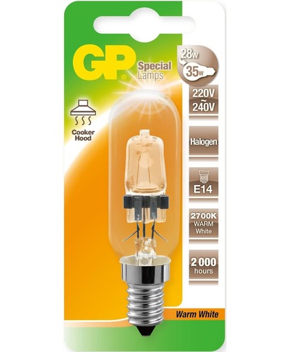 GP Lighting halogeen lamp T25 E14 28W (36W) voor afzuigkap