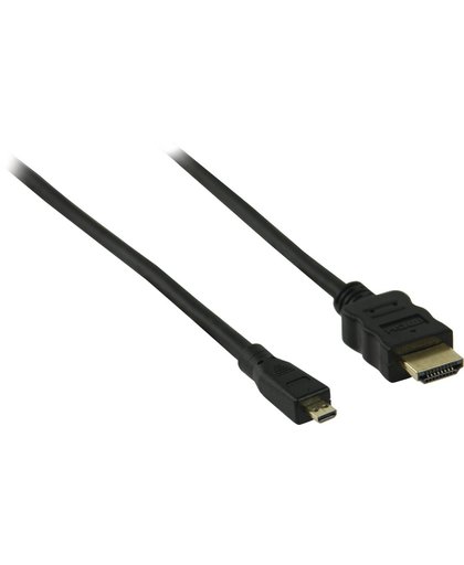 S-Impuls Micro HDMI - HDMI kabel - versie 1.4 (4K 30Hz) / zwart - 0,50 meter