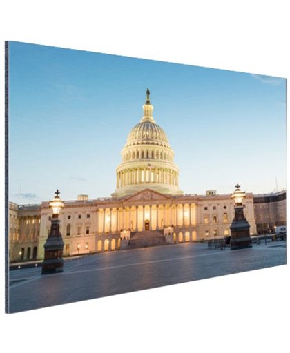 Capitool verlicht Washington DC Aluminium 180x120 cm - Foto print op Aluminium (metaal wanddecoratie)