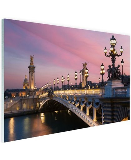 Pont Alexandre Parijs Glas 180x120 cm - Foto print op Glas (Plexiglas wanddecoratie)
