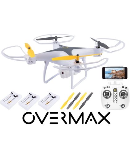 Overmax X-bee Drone 3.3 Wifi met Gimbal -  incl 3 accu's - wit/grijs