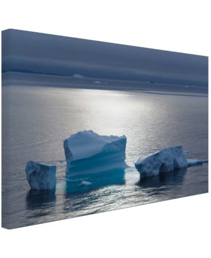 FotoCadeau.nl - Drijvend ijs Noordpool Canvas 80x60 cm - Foto print op Canvas schilderij (Wanddecoratie)