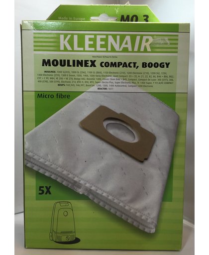 Kleenair stofzuiger zak micro fibre - Moulinex Compact / Boogy / Krups stofzuigerzakken